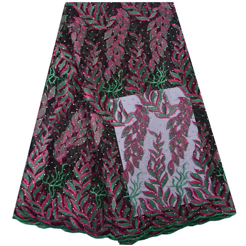 2018 новейшие камни французские кружева ткани высокое качество тюль африканские