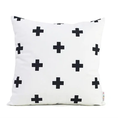 Белый Геометрическая Подушка Чехлы плюс Треугольники хлопок детские Nodic