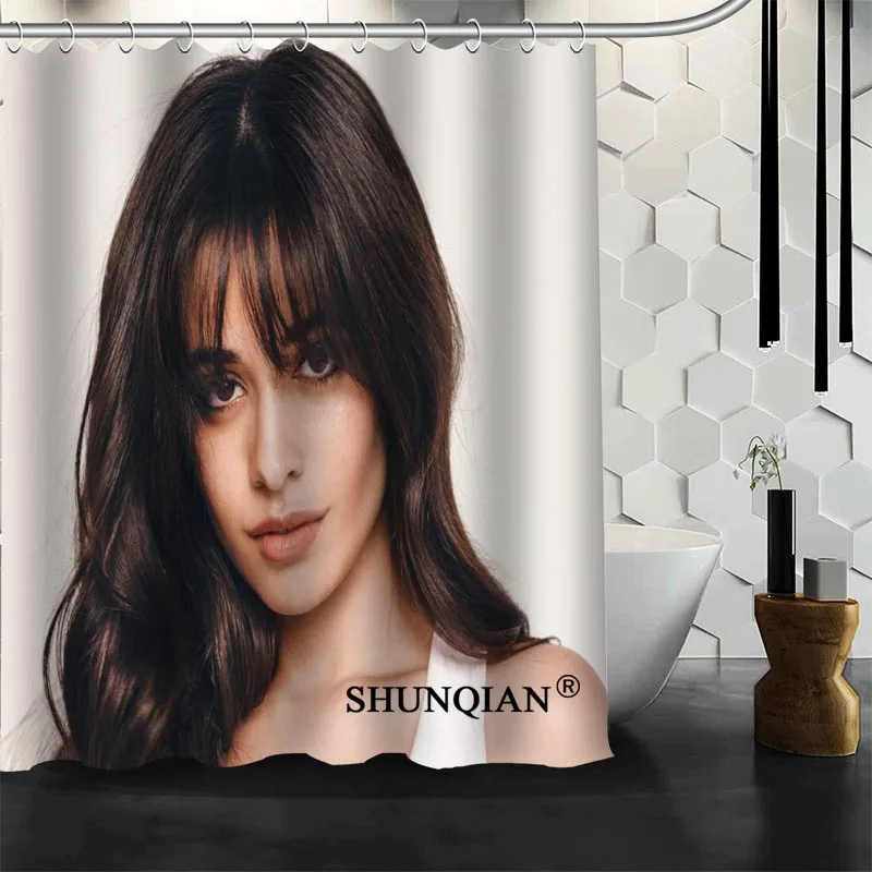 

ShunQian Camila Cabello Shower Curtain Funny Curtain For Bathroom Waterproof Polyester Fabric Eco-Friendly Bath Curtain Gift