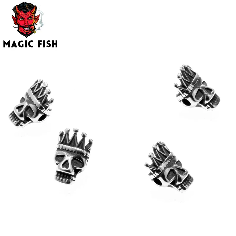 Волшебная рыба корона череп бусины 4 мм размер отверстия талисманы