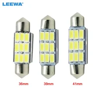LEEWA 200pcs 12VDC Car White 36mm/39mm/41mm 3Watt 240lm 6SMD 5630 LED Festoon Dome Light Reading Lamp Bulb #CA4362