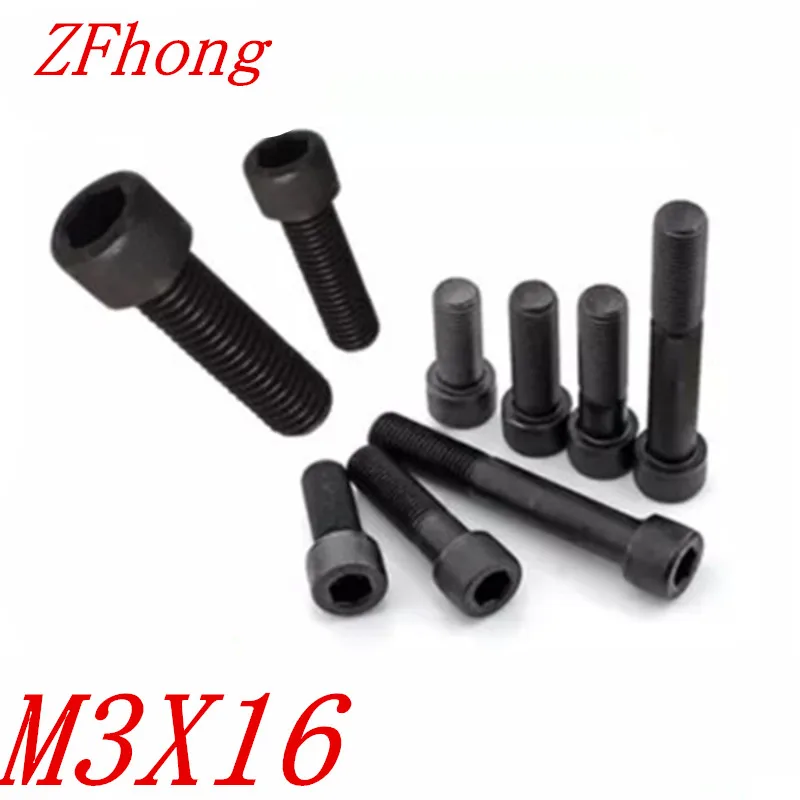 

500PCS DIN912 M3*20 M3 x 20 Grade 12.9 Black hex socket cap head screw