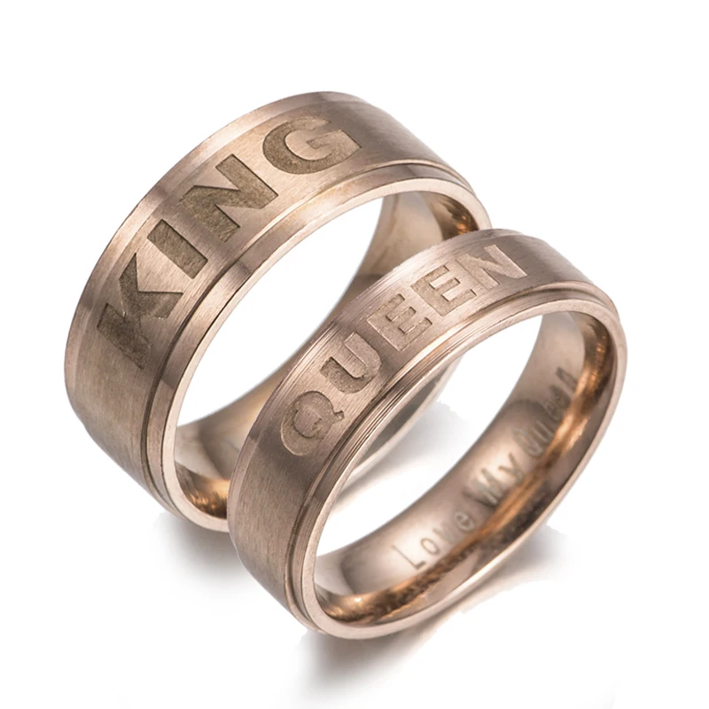 Gaxybb популярные кольца из нержавеющей стали дизайн любовника от вашей королевы и