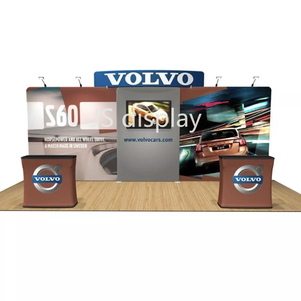 20ft Натяжные тканевые дисплеи выставочный стенд набор выскакивающий баннер с