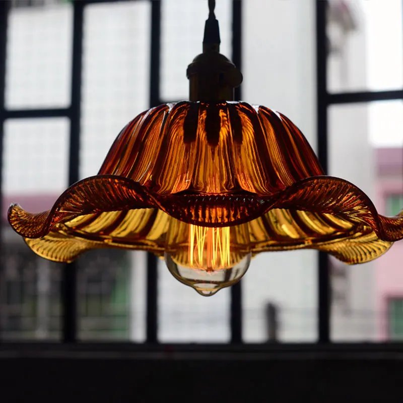 Винтажная стеклянная лампа MLZAOSN для ресторана кафе подвесной светильник с