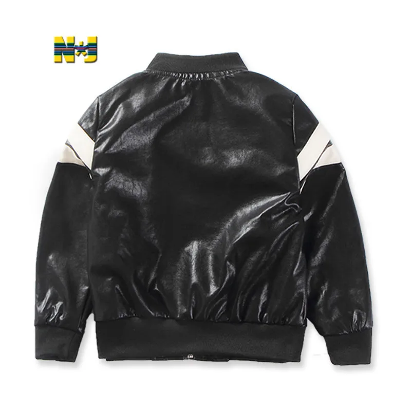 Новый Бренд Моды детские PU Кожаные Куртки Мальчиков Зимой Дети Верхней Одежды