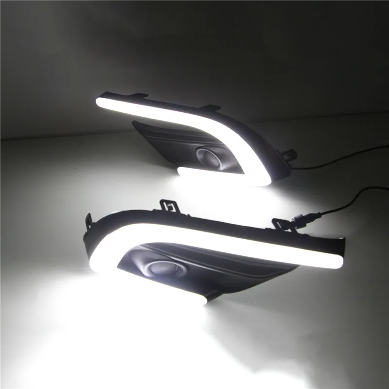 2Pcs DRL For Mazda 3 Mazda3 Axela 2017 2018 Daytime Running Lights fog lamp cover headlight 12V Daylight | Автомобили и мотоциклы