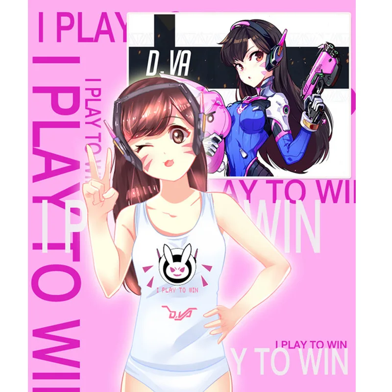 

Game OW Sexy D.VA Cosplay Costume Hana Song Rabbit I Play to Win Cosplay Lady Vest Modal Camisole Free Size for women