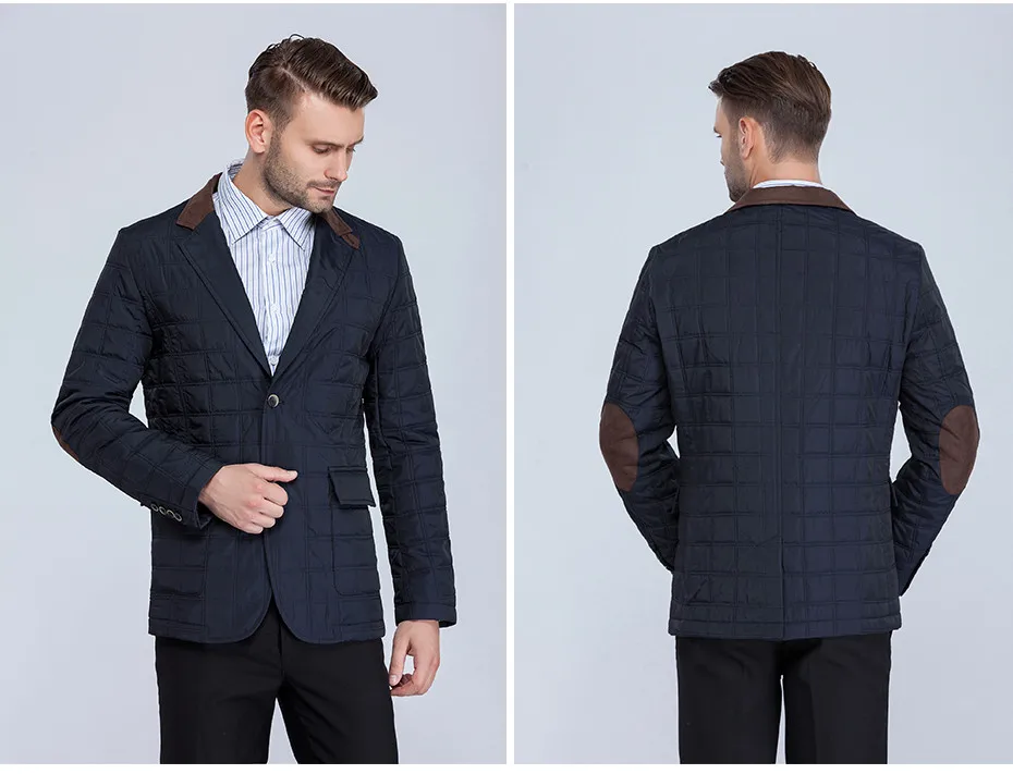 City Class Новых Мужские Осенние Куртки Мода Casual Стёганный Костюм Воротник Пиджака CC13163