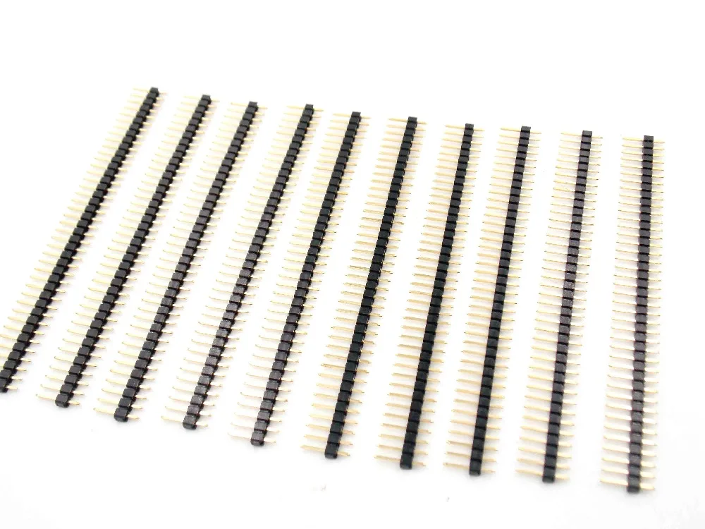 10 шт./лот 40 Pin 1x40 Однорядный штекер 2 54 поломки коннектора|pin 1x40|pin header connectormale male |