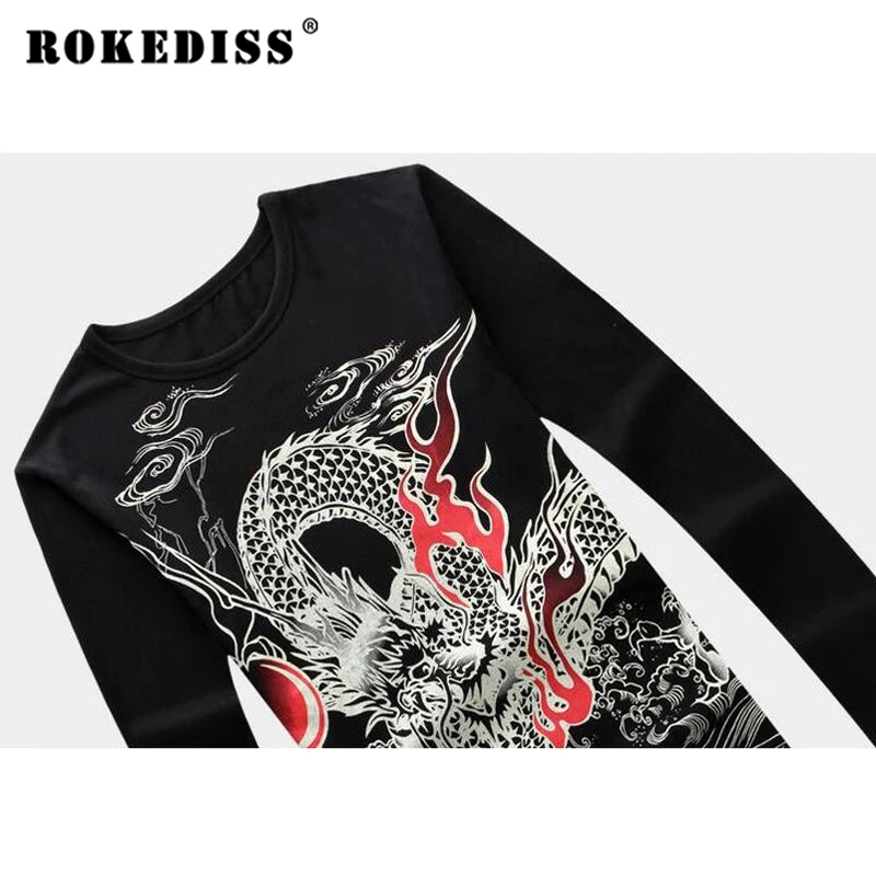 Новейший Китайский стиль С Длинным рукавом мужская Футболка Стильный Tide Бренд