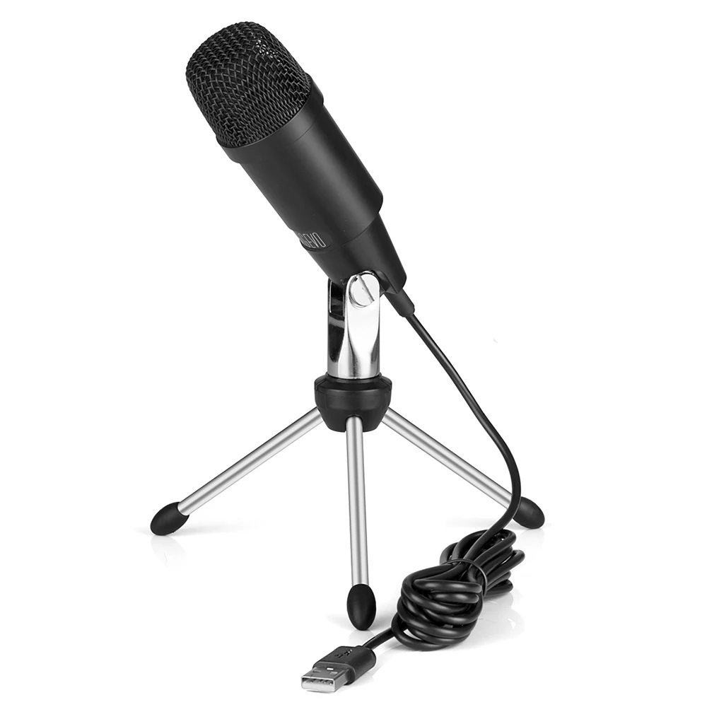 GEVO C-330, USB микрофон, конденсаторный, профессиональный, проводной, студийный, караоке, микрофон для компьютера, ПК, видео запись, Msn, с подставкой, штатив