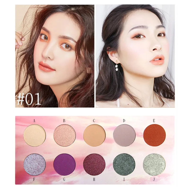 Novo Cosmetics, брендовая матовая Палетка с дымчатыми оттенками, блестящая, 6 цветов, тени для век, профессиональный макияж - Цвет: 01