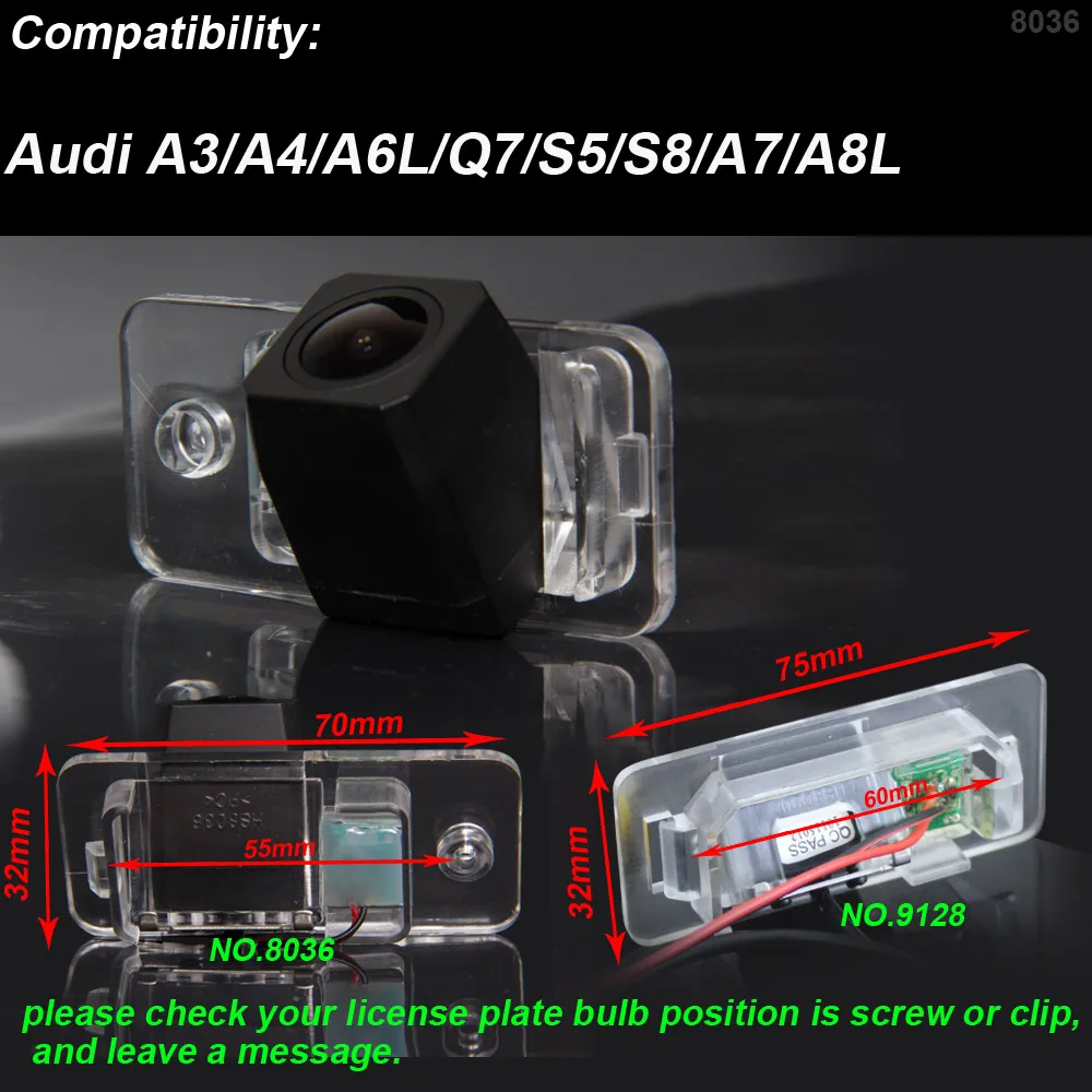 HD 1280*720 пикселей 1000TV line для Audi A6L/A3/A4/A8/S3/S6/Q7/RS4/RS6 Водонепроницаемая Автомобильная