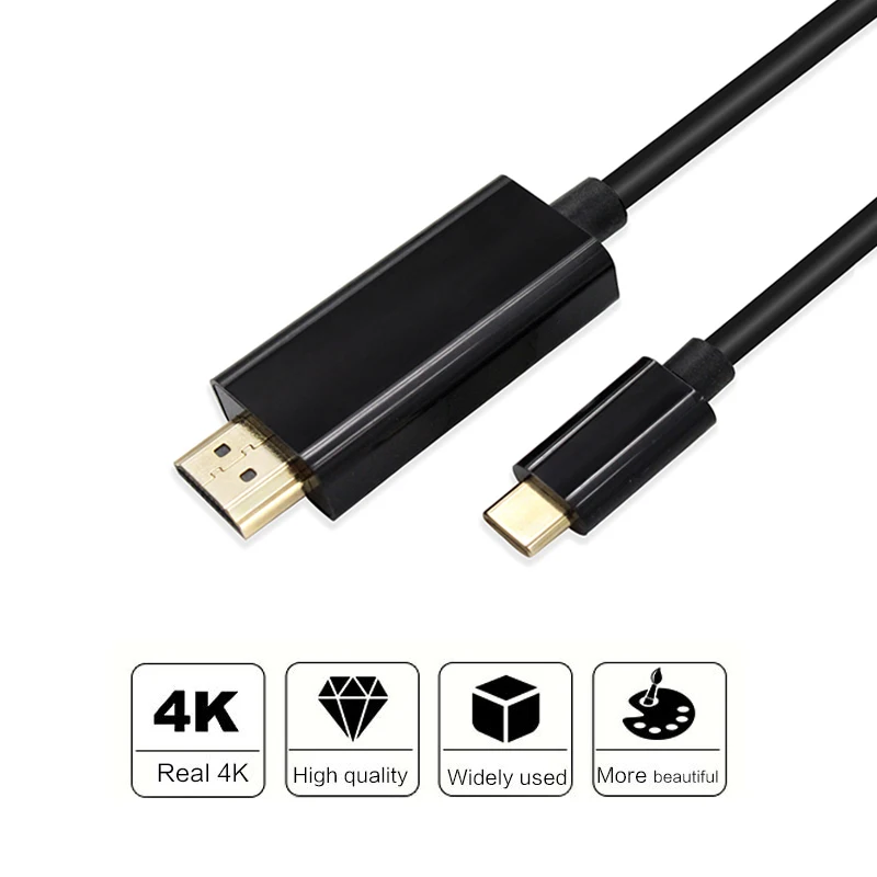 10 шт. USB type C HDMI 4K Кабель 1 8 м c видео конвертер 3 к Поддержка Thunderbolt Для huawei mate 20 macBook pro