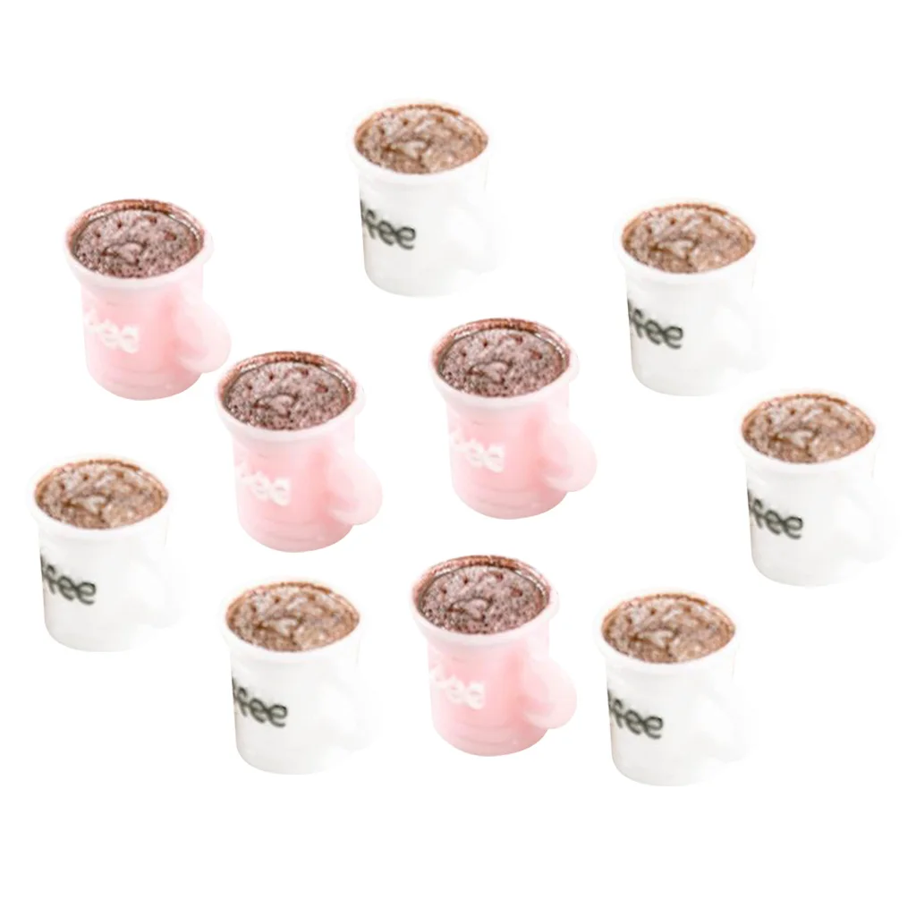 10 шт. мини домик из смолы кофейная чашка украшение кукольный Миниатюрный макет