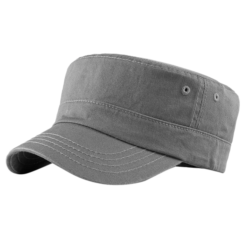 Кепка для мужчин в стиле милитари летняя/Осенняя с полями хлопковая плоская