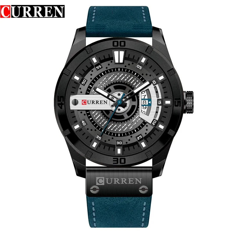

2018 Luxury Brand CURREN Men Military Sports Watches Men's Quartz Date Clock Man Casual Leather Wrist Watch Relogio Masculino