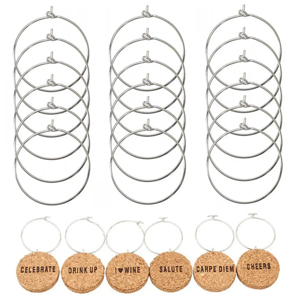 100 шт фестивальные маркеры для напитков серьги обручи бокал вина кольцо