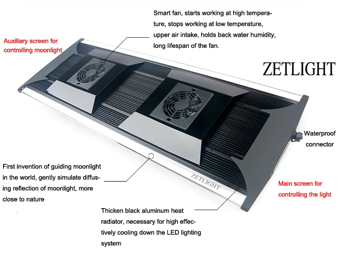 ZET светильник светодиодный для аквариума, светильник для аквариума, ZT-6800 ZT-6800C коралловые лампы для аквариума