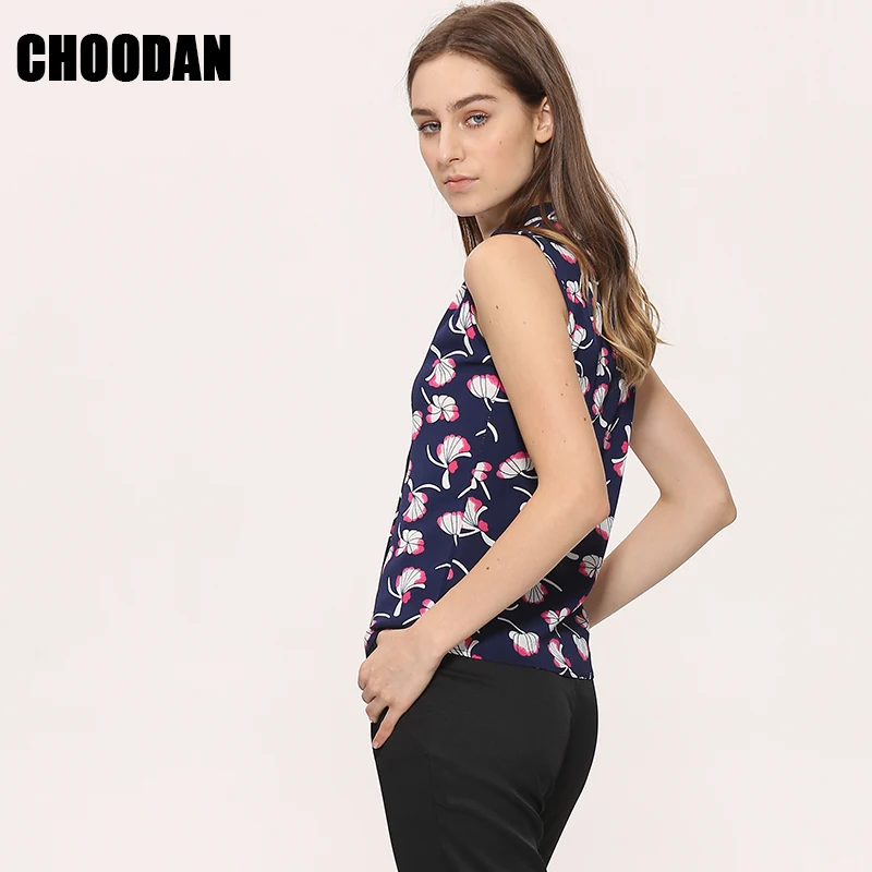 Блузка женская без рукавов с цветочным принтом|shirt women floral|blouse shirt womenfashion |