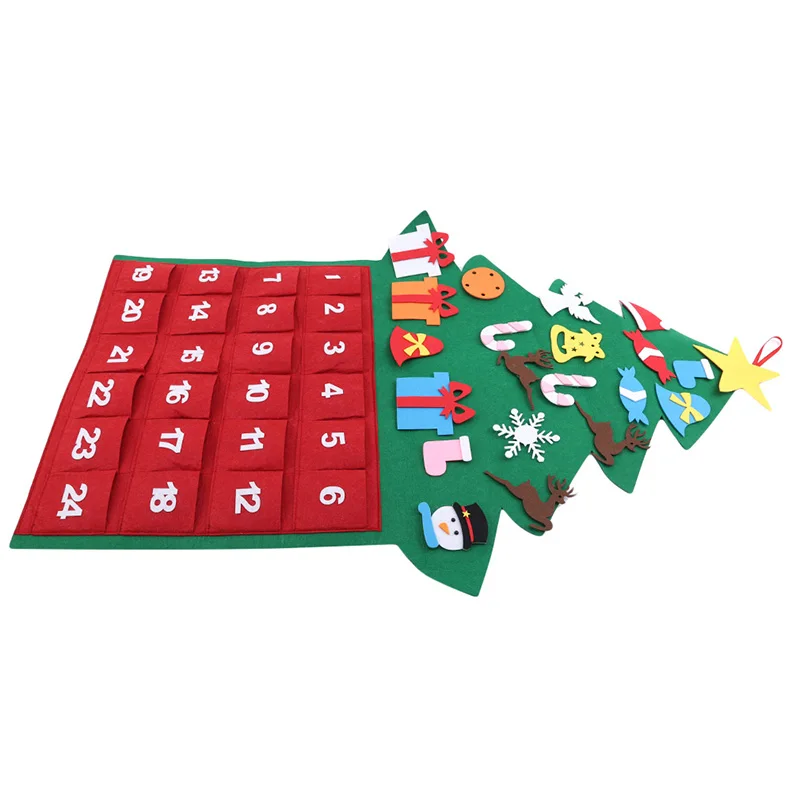 Новый войлочный Рождественский календарь для рукоделия Рождественская елка