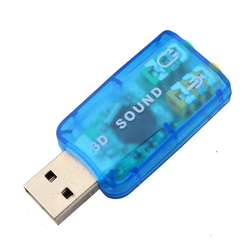 10 шт./лот Виртуальный 5 1 USB 2 0 внешний микрофон/динамик Аудио Звуковая карта