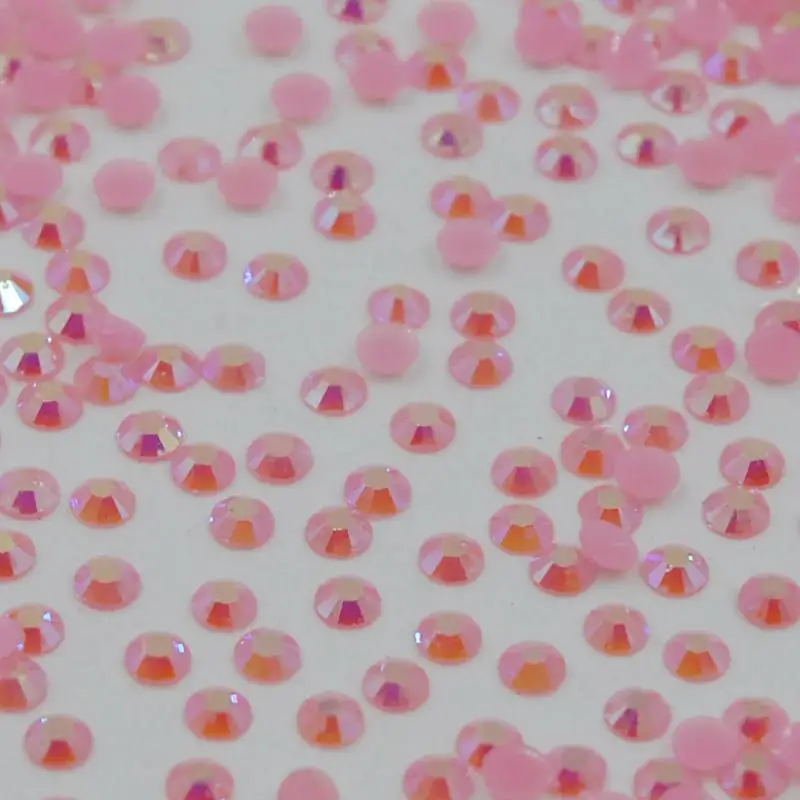 Горячая продажа 10000 шт SS12 3 мм светло розовый желе AB Кристалл из смолы плоская