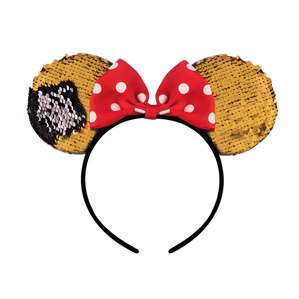 Блесток лук B ушками для детей блестящие бабочка волос с блеском Hairbands девочек