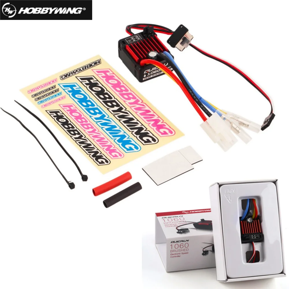 Матовый электронный контроллер скорости HobbyWing quirun 1060 60A ESC для 1:10