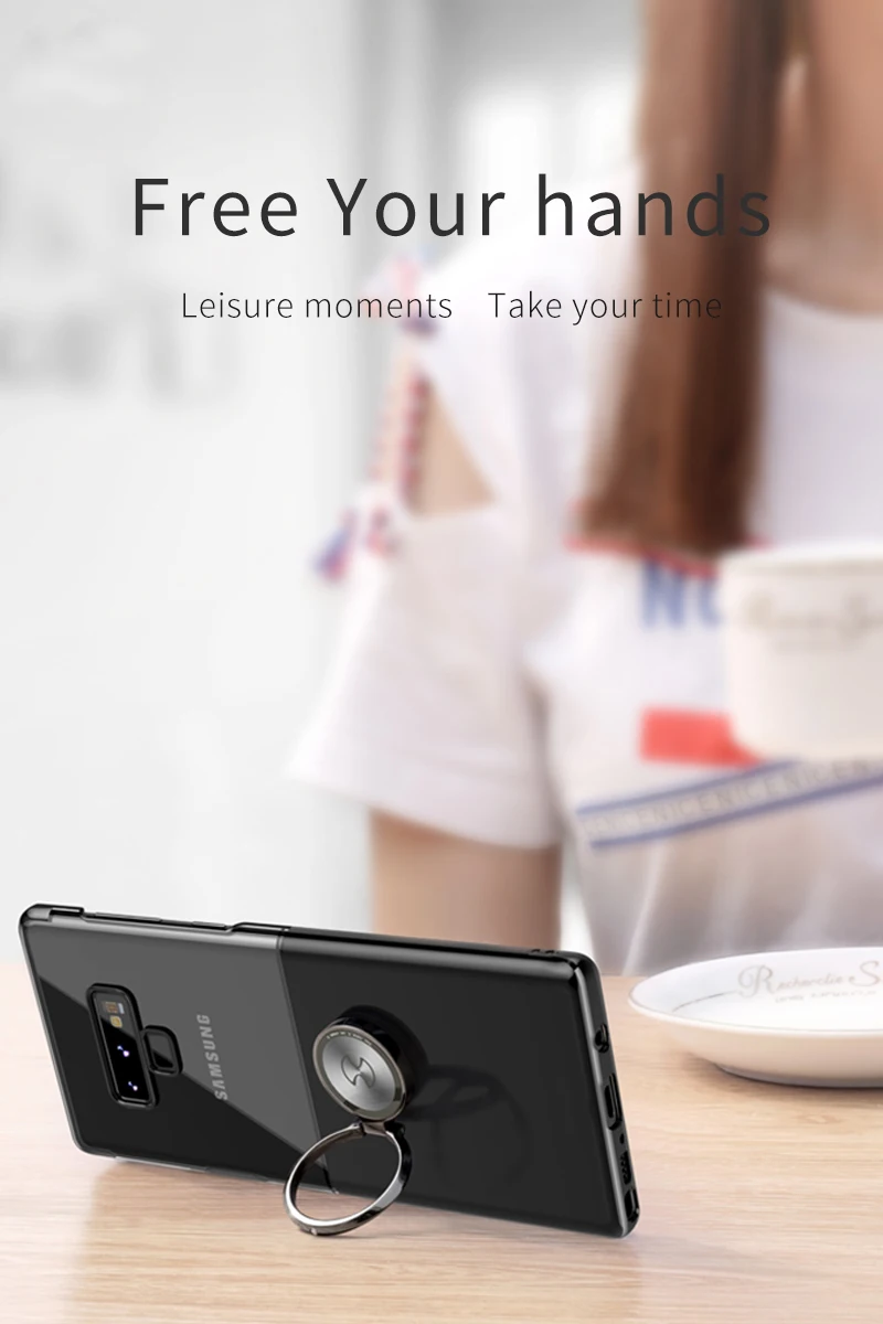 Для samsung Galaxy Note 9 Note 8 чехол Xundd с кольцом на палец, Жесткая крышка из поликарбоната для Galaxy Note 9, чехол с кольцом-держателем