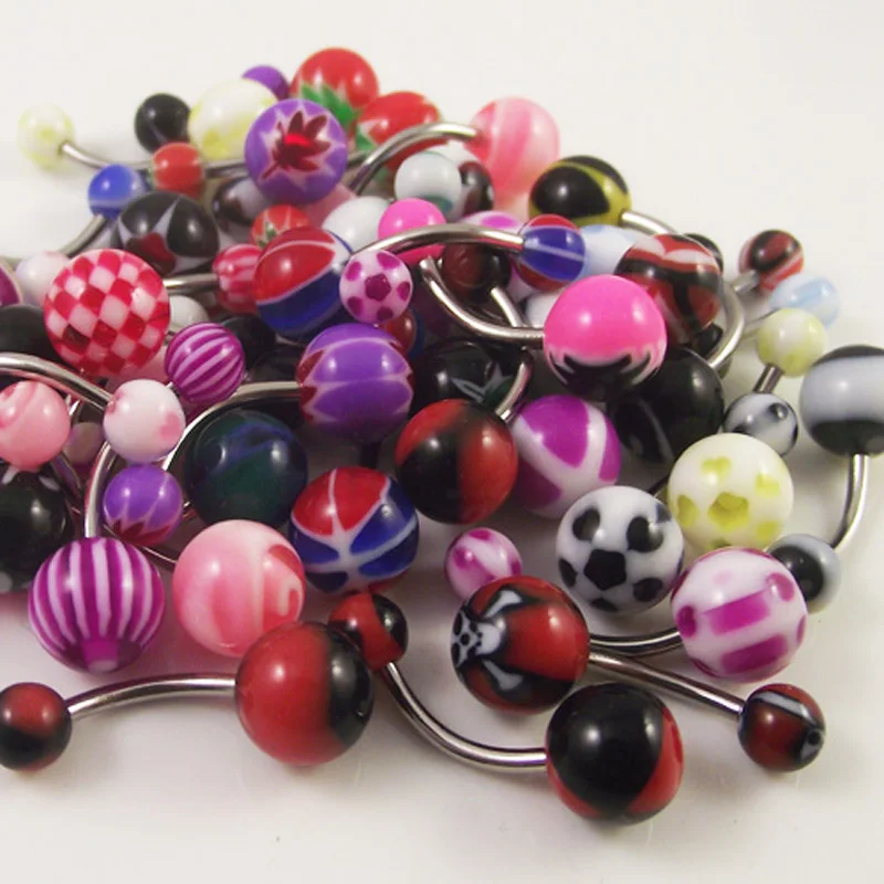 2 шт Бесплатная доставка топ микс живота кольца пупка кнопки Бары Мода УФ пирсинг