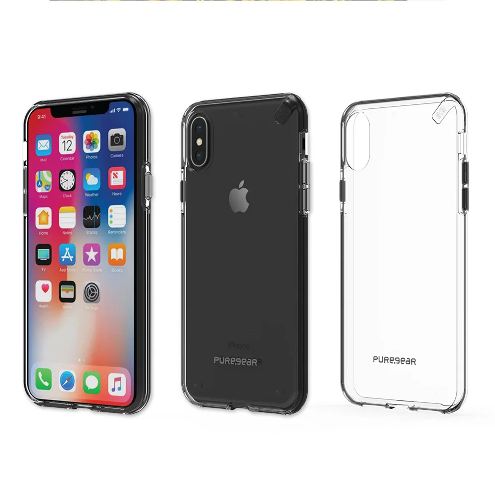 Puregear оригинальный открытый тонкий прозрачный чехол противоударный для iPhone XS/X с
