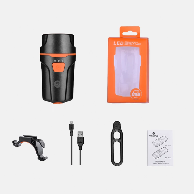 Велосипесветильник передний перезаряжаемый фонарь ROCKBROS светильник Головной с
