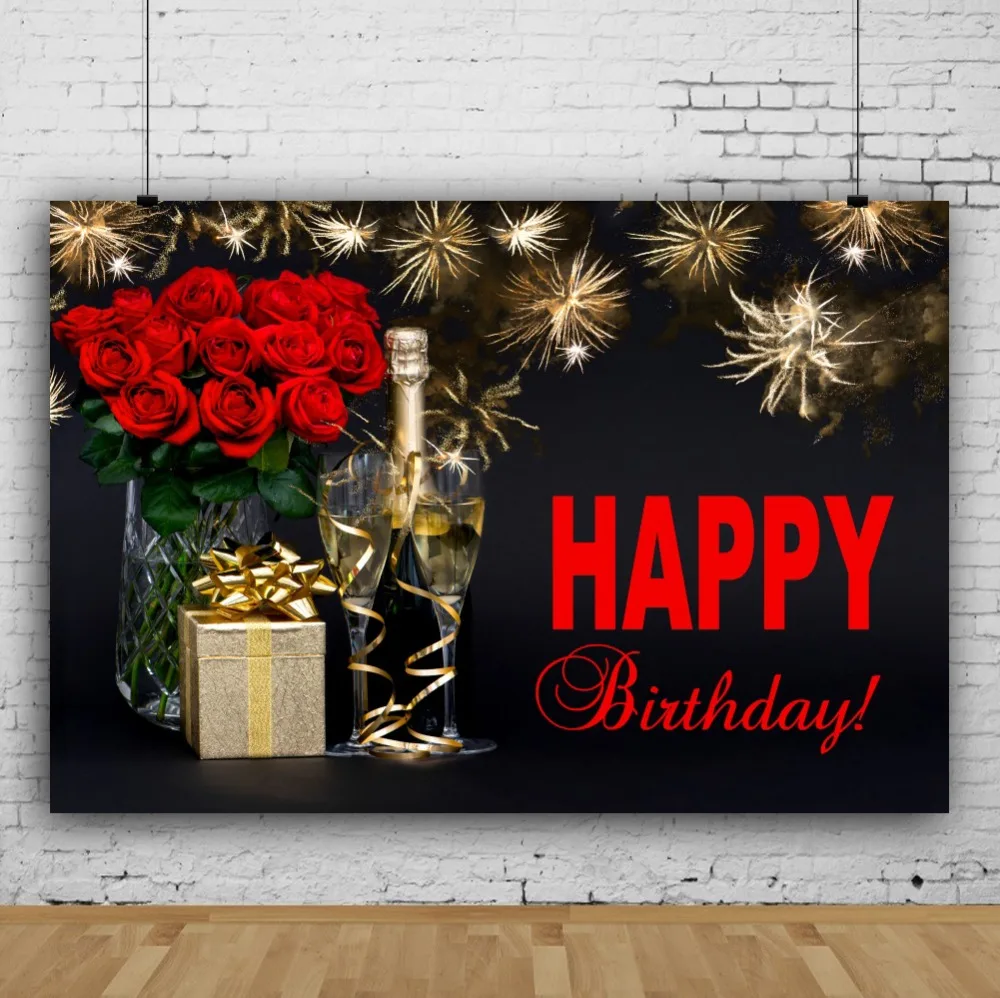 Фотофон с изображением красной розы фейерверков детских фотографий на день