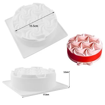 17.5X5.5CM SILIKOLOVE розовое сердце форма для торта 3D силиконовые формы для DIY выпечки для муссов и десертов кухонные формы для выпечки инструменты художественная форма для торта - Цвет: 17.5X5.5CM