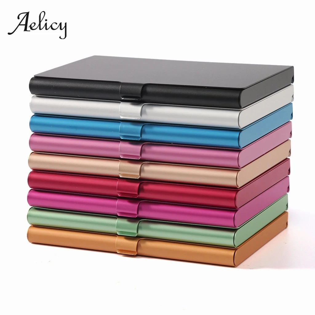 Чехол для бизнес карт Aelicy из нержавеющей стали алюминиевый металлический мужчин