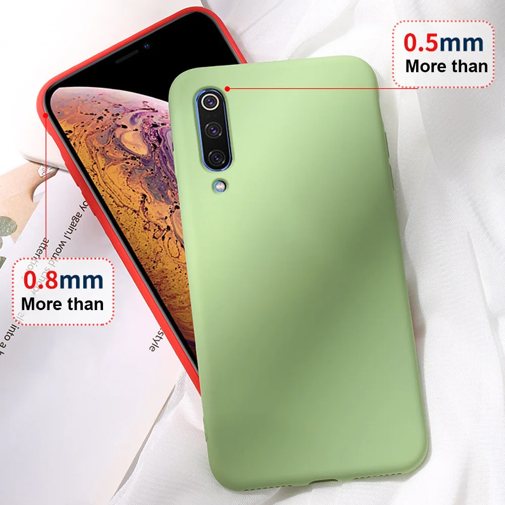 Жидкий силиконовый чехол для Xiaomi Mi 8 Lite A2 9 SE MiX 2S MiX3 Redmi K20 GO 7 6 6A Note Pro мягкий