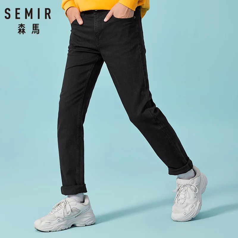 Джинсы SEMIR мужские зимние классические утепленные флисовые джинсы от известного
