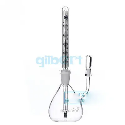 With Thermometer Glass Specific Gravity Bottle 25/50ml Pycnometer Class A Science Labware Medical | Канцтовары для офиса и