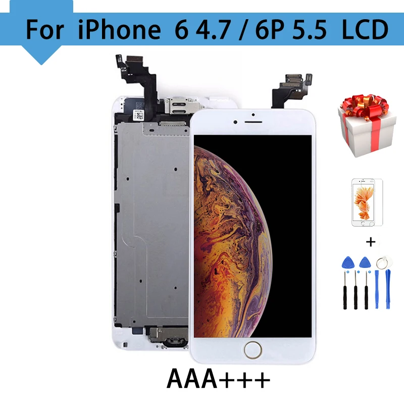 Дисплей в сборе для iPhone 6 Plus ЖК дисплей с сенсорным экраном качество ААА