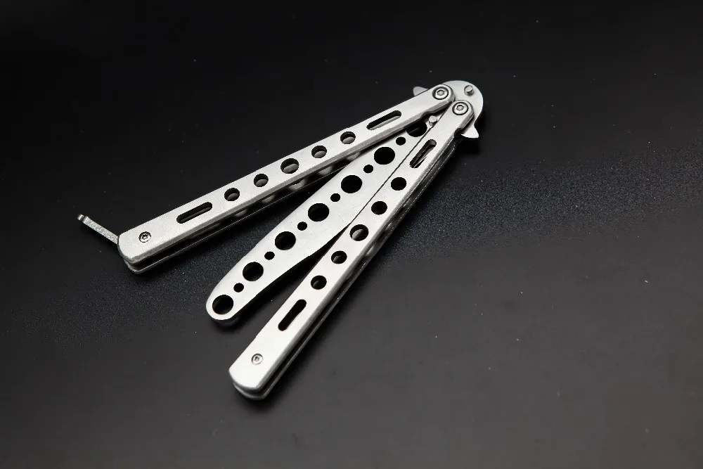 Новинка 2017 года Горячая нержавеющая сталь Balisong Тренер Обучение Практика Бабочка
