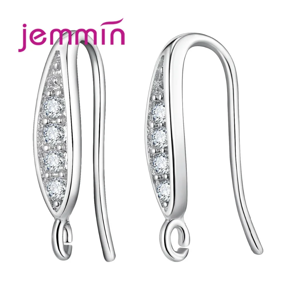 simple style elegant women diy earring hooks 10pcs hot 925 sterling silver brand jewelry accessories for ladies wholesale free global shipping