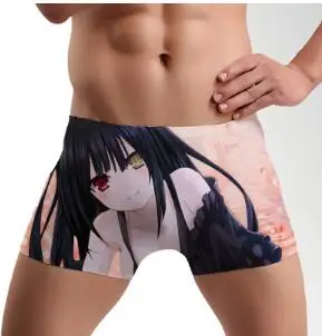 style6 Много стильных японских Аниме Tokisaki Kurumi, сексуальные мужские трусы для мальчиков, мужское нижнее белье, боксеры, трусы - Цвет: style6