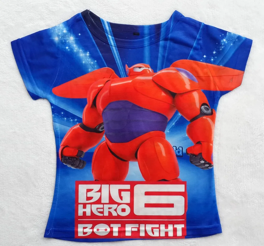 Новая детская футболка 2015 с принтом Город героев футболки для мальчиков и