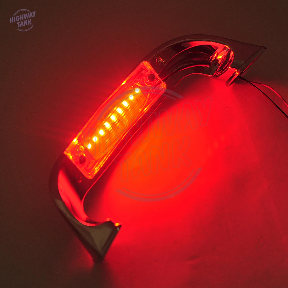 

Chrome Motorcycle Rear LED Lighted Trunk Lid Handle Light case for Honda Goldwing GL 1800 GL1800 2001-2016