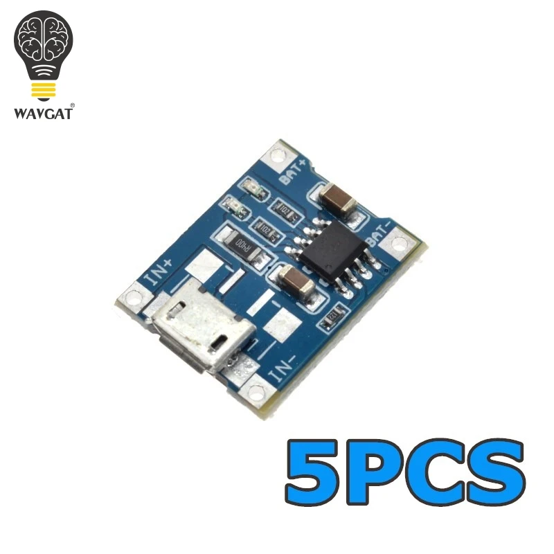 5 шт. зарядный модуль TP4056 1A с Micro USB|Интегральные схемы| |