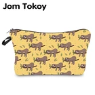Водонепроницаемая косметичка Jom Tokoy с принтом, косметичка для ленивых женщин, милая Косметичка-органайзер, Женская многофункциональная косметичка