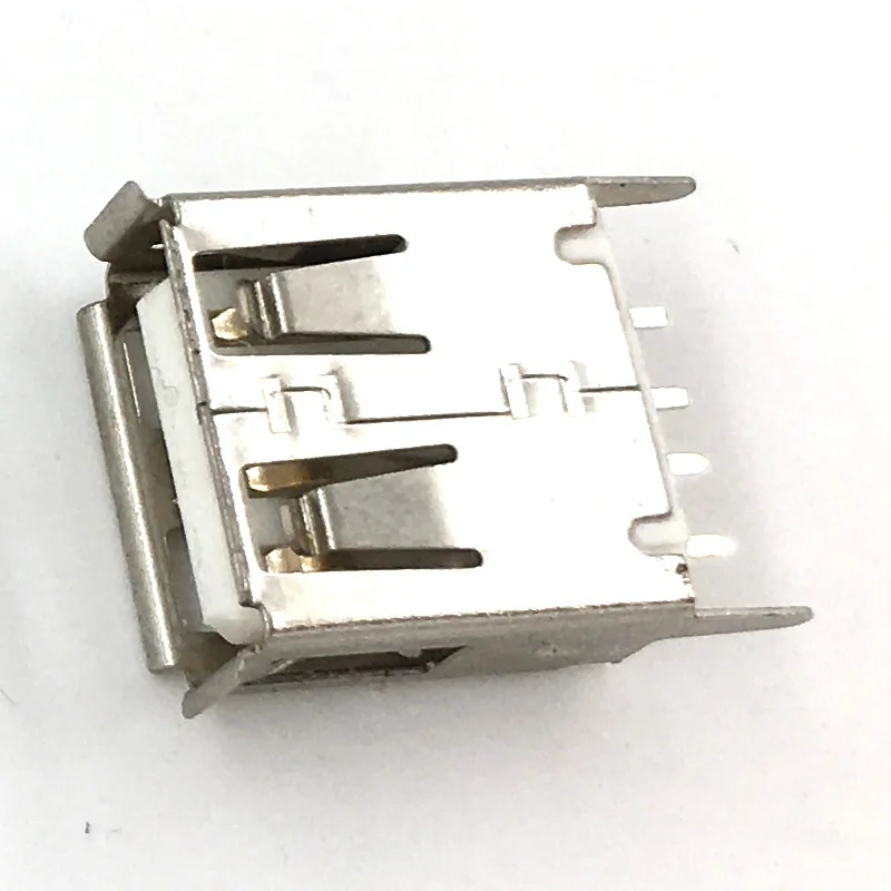 10 шт. USB 2 0 4 pin A Тип гнездовой разъем кудрявый рот прямая ножная передача данных