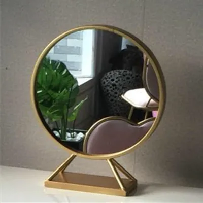 Mirror Diameter 40cm Модный комод Луи, включающий стул, стол, зеркало, современный простой мини-комод в скандинавском стиле, простой экономичный столик для макияжа в спальню - Цвет: Mirror Diameter 40cm